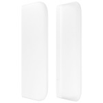vidaXL Tăblie de pat cu aripioare alb 103x16x78/88 cm piele ecologică vidaXL Tăblie de pat cu aripioare alb 103x16x78/88 cm piele ecologică