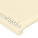 vidaXL Tăblie de pat cu aripioare crem 103x16x78/88 cm piele ecologică vidaXL Tăblie de pat cu aripioare crem 103x16x78/88 cm piele ecologică