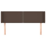 vidaXL Tăblie de pat cu aripioare maro 147x16x78/88 cm piele ecologică
