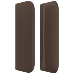 vidaXL Tăblie de pat cu aripioare maro 147x16x78/88 cm piele ecologică