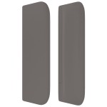 vidaXL Tăblie de pat cu aripioare gri 147x16x78/88 cm piele ecologică