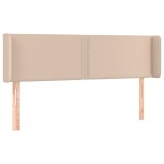 vidaXL Tăblie pat cu aripioare cappuccino 147x16x78/88cm piele eco