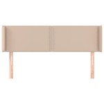 vidaXL Tăblie pat cu aripioare cappuccino 147x16x78/88cm piele eco