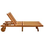 vidaXL Șezlong, 2 persoane, lemn masiv de acacia