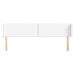 vidaXL Tăblie de pat cu aripioare alb 183x16x78/88 cm piele ecologică vidaXL Tăblie de pat cu aripioare alb 183x16x78/88 cm piele ecologică