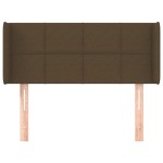 vidaXL Tăblie de pat cu aripioare maro închis 83x16x78/88 cm textil