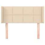 vidaXL Tăblie de pat cu aripioare crem 83x16x78/88 cm textil vidaXL Tăblie de pat cu aripioare crem 83x16x78/88 cm textil