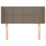 vidaXL Tăblie de pat cu aripioare gri taupe 93x16x78/88 cm textil