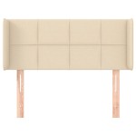 vidaXL Tăblie de pat cu aripioare crem 93x16x78/88 cm textil vidaXL Tăblie de pat cu aripioare crem 93x16x78/88 cm textil