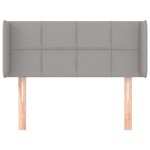 vidaXL Tăblie de pat cu aripioare gri deschis 103x16x78/88 cm textil