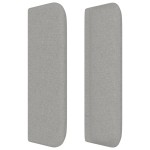 vidaXL Tăblie de pat cu aripioare gri deschis 103x16x78/88 cm textil