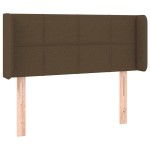 vidaXL Tăblie de pat cu aripioare maro închis 103x16x78/88 cm textil