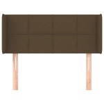 vidaXL Tăblie de pat cu aripioare maro închis 103x16x78/88 cm textil