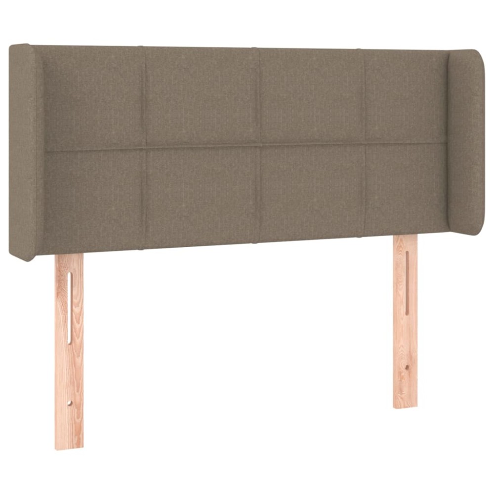 vidaXL Tăblie de pat cu aripioare gri taupe 103x16x78/88 cm textil