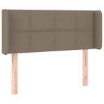 vidaXL Tăblie de pat cu aripioare gri taupe 103x16x78/88 cm textil