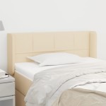vidaXL Tăblie de pat cu aripioare crem 103x16x78/88 cm textil vidaXL Tăblie de pat cu aripioare crem 103x16x78/88 cm textil