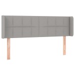 vidaXL Tăblie de pat cu aripioare gri deschis 147x16x78/88 cm textil vidaXL Tăblie de pat cu aripioare gri deschis 147x16x78/88 cm textil