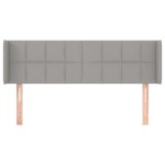 vidaXL Tăblie de pat cu aripioare gri deschis 147x16x78/88 cm textil vidaXL Tăblie de pat cu aripioare gri deschis 147x16x78/88 cm textil