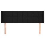 vidaXL Tăblie de pat cu aripioare negru 147x16x78/88 cm textil vidaXL Tăblie de pat cu aripioare negru 147x16x78/88 cm textil