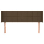 vidaXL Tăblie de pat cu aripioare maro închis 147x16x78/88 cm textil