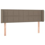 vidaXL Tăblie de pat cu aripioare gri taupe 147x16x78/88 cm textil
