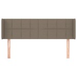 vidaXL Tăblie de pat cu aripioare gri taupe 147x16x78/88 cm textil