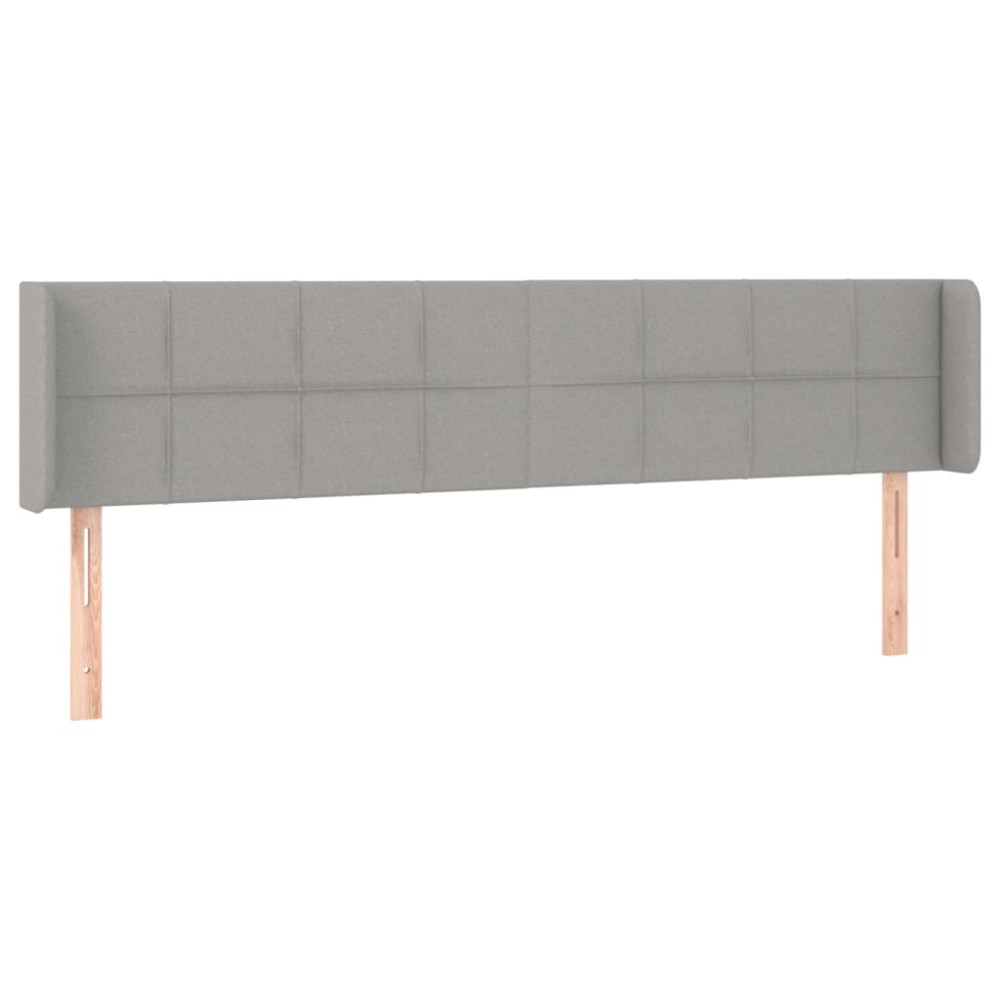 vidaXL Tăblie de pat cu aripioare gri deschis 163x16x78/88 cm textil