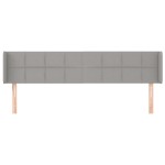 vidaXL Tăblie de pat cu aripioare gri deschis 163x16x78/88 cm textil