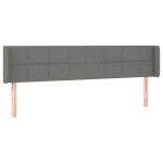 vidaXL Tăblie de pat cu aripioare gri închis 163x16x78/88 cm textil vidaXL Tăblie de pat cu aripioare gri închis 163x16x78/88 cm textil