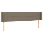 vidaXL Tăblie de pat cu aripioare gri taupe 163x16x78/88 cm textil