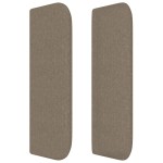 vidaXL Tăblie de pat cu aripioare gri taupe 163x16x78/88 cm textil