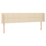 vidaXL Tăblie de pat cu aripioare crem 163x16x78/88 cm textil
