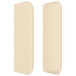 vidaXL Tăblie de pat cu aripioare crem 163x16x78/88 cm textil