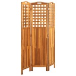 vidaXL Paravan de cameră cu 3 panouri, 121x2x170 cm, lemn masiv acacia vidaXL Paravan de cameră cu 3 panouri, 121x2x170 cm, lemn masiv acacia