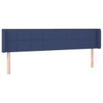 vidaXL Tăblie de pat cu aripioare albastru 163x16x78/88 cm textil vidaXL Tăblie de pat cu aripioare albastru 163x16x78/88 cm textil