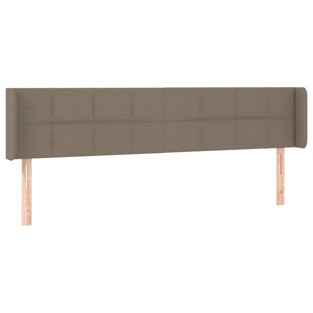 vidaXL Tăblie de pat cu aripioare gri taupe 183x16x78/88 cm textil