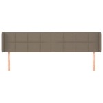 vidaXL Tăblie de pat cu aripioare gri taupe 183x16x78/88 cm textil