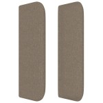 vidaXL Tăblie de pat cu aripioare gri taupe 183x16x78/88 cm textil