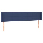 vidaXL Tăblie de pat cu aripioare, albastru, 183x16x78/88 cm textil vidaXL Tăblie de pat cu aripioare, albastru, 183x16x78/88 cm textil