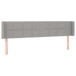 vidaXL Tăblie de pat cu aripioare gri deschis 203x16x78/88 cm textil