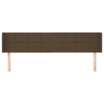 vidaXL Tăblie de pat cu aripioare maro închis 203x16x78/88 cm textil