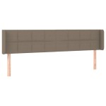 vidaXL Tăblie de pat cu aripioare gri taupe 203x16x78/88 cm textil