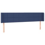 vidaXL Tăblie de pat cu aripioare, albastru, 203x16x78/88 cm textil vidaXL Tăblie de pat cu aripioare, albastru, 203x16x78/88 cm textil
