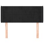 vidaXL Tăblie de pat cu aripioare negru 83x16x78/88 cm catifea