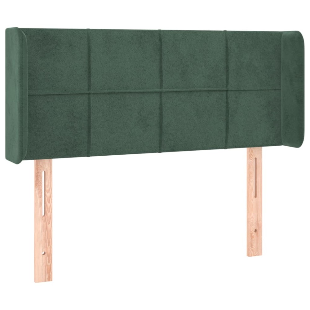 vidaXL Tăblie pat cu aripioare verde închis 93x16x78/88 cm catifea
