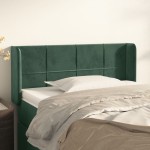 vidaXL Tăblie pat cu aripioare verde închis 93x16x78/88 cm catifea vidaXL Tăblie pat cu aripioare verde închis 93x16x78/88 cm catifea