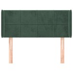 vidaXL Tăblie pat cu aripioare verde închis 93x16x78/88 cm catifea vidaXL Tăblie pat cu aripioare verde închis 93x16x78/88 cm catifea