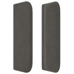 vidaXL Tăblie de pat cu aripioare gri închis 103x16x78/88 cm catifea