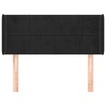 vidaXL Tăblie de pat cu aripioare negru 103x16x78/88 cm catifea