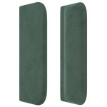 vidaXL Tăblie de pat cu aripioare verde închis 103x16x78/88 cm catifea